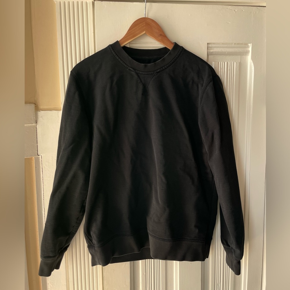Terry Cloth Sweatshirt, M, Black